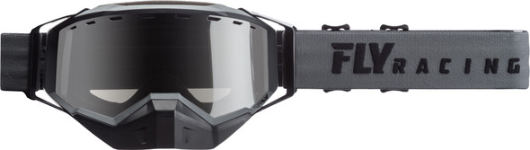 Fly Racing Zone Snow Goggle Grey W/Silver Mirror Smoke Lens Flb-038