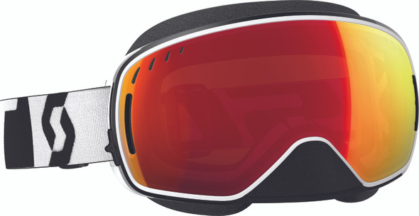 Scott Lcg Sno-X Goggle Black/White Chrome W/Clear Lenses 246437-1007312