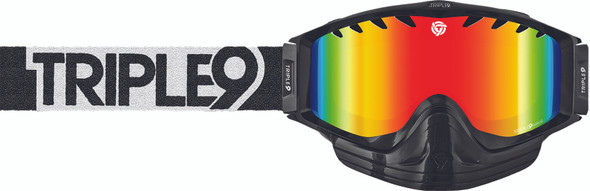 Triple 9 Saint Goggle Black W/ Fire Mirror/Bronze Lens 37-2313