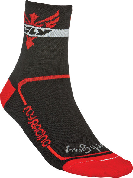 Fly Racing Action Sock Red/Black S-M 3" Cuff Blk/Red S/M