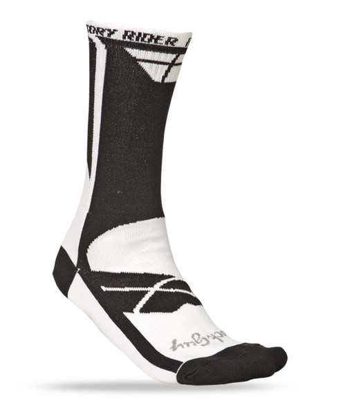 Fly Racing Factory Rider Socks White/Black L-X 350-0324L