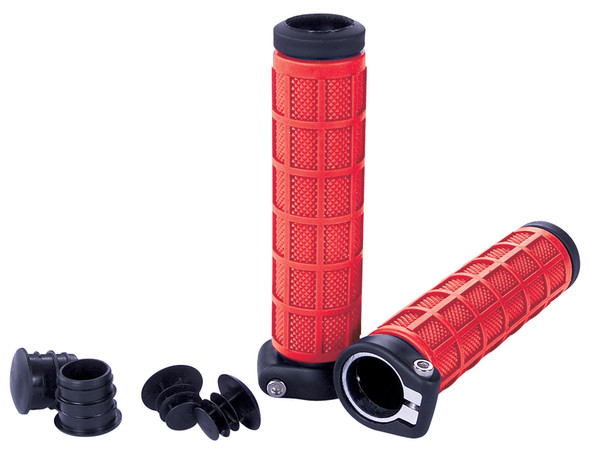 Fly Racing Grip-Lock Grips Black/Red 01120733-Old