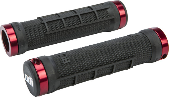 Odi ATV Ruffian Half Waffle Grip Black/Red J32Rfb-R