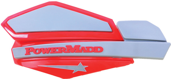 Powermadd Star Series Handguards (Red/Silver) 34232