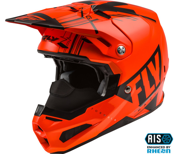 Fly Racing Formula Crb Vector C.W. Helmet Neon Orange/Charcol Grey Lg 73-4414L