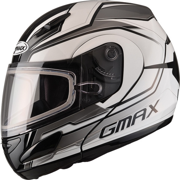 Gmax Gm-44S Modular Helmet Glacier Black/Silver 2X G6444248 Tc-15