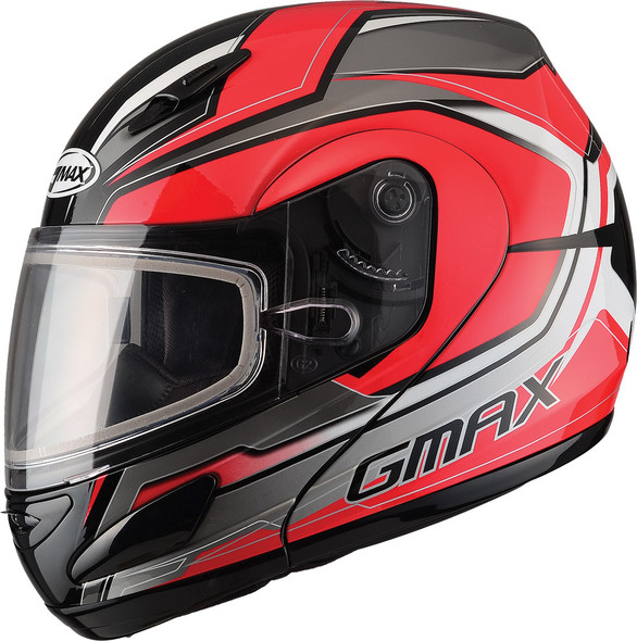 Gmax Gm-44S Modular Helmet Glacier Red/Silver/Black M G6444205 Tc-1