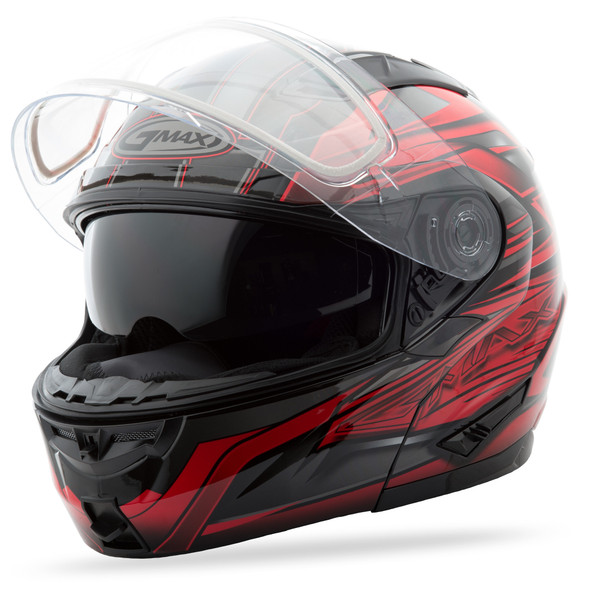 Gmax Gm-64S Modular Helmet Carbide Black/Red M G2641205 Tc-1