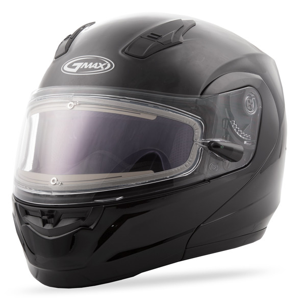 Gmax Md-04S Modular Snow Helmet W/Electric Shield Black Lg G4040026