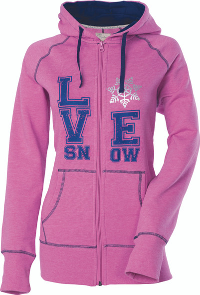 DSG Love Snow Zip Hoodie Pink L 97353