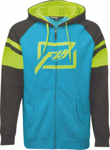 Fly Racing Threshold Hoodie Blue/Hi-Vis L 354-6271L