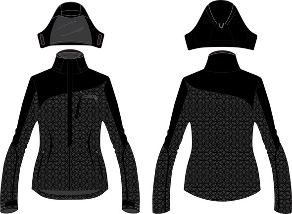 DSG Malea Softshell Jacket Black Snowflake Lg 98908