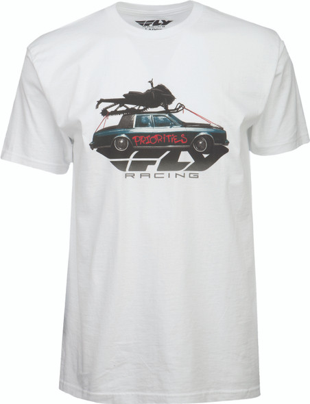 Fly Racing Priorities Snow Tee White 3X 352-05343X