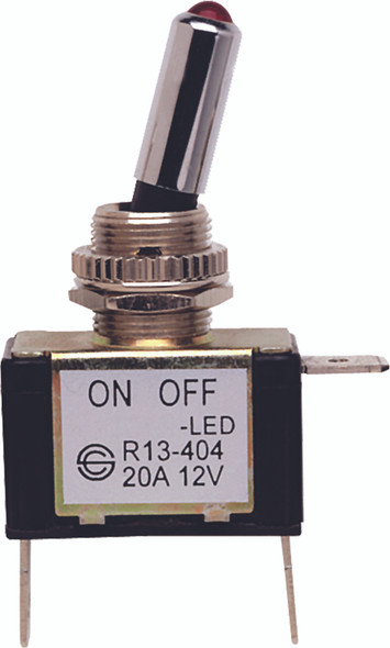Buss Toggle Switch 20 Amp W/Red Led On-Off Bp/Stt