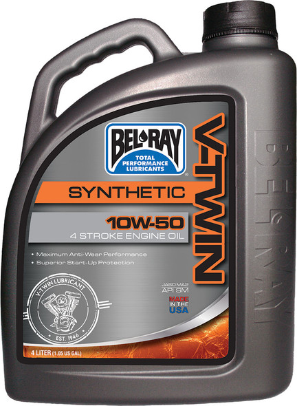 Bel-Ray V-Twin Synthetic Engine Oil 10W-50 4L 96915-Bt4