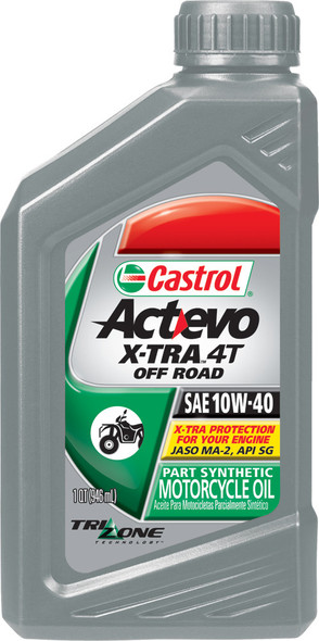Castrol Act-Evo X-Tra 4T Off Road Synt Hetic Blend 10W-40 1Qt 6402