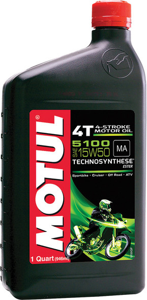 Motul 5100 Ester/Synthetic Engine Oil 15W-50 1Qt 108090