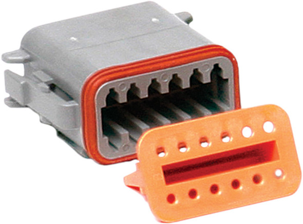 Novello Male Connector Plug 12-Pin Grey Dn-12P