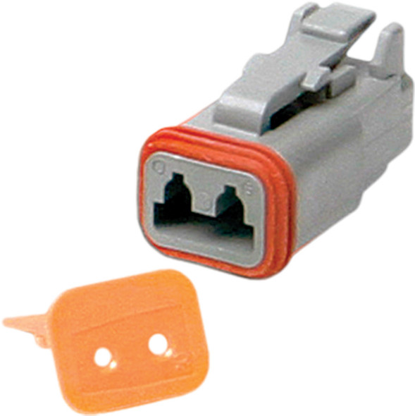 Novello Male Connector Plug 2-Pin Grey Dn-2P