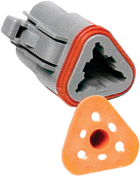 Novello Male Connector Plug 3-Pin Grey Dn-3P
