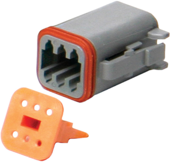 Novello Male Connector Plug 6-Pin Grey Dn-6P