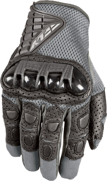 Fly Racing Coolpro Force Gloves Black/Silver Lg #5841 476-4114~4