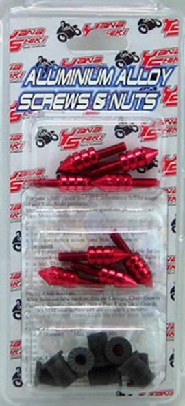 Yana Shiki W/S Spiked Bolt Kit Red Ynskws1132