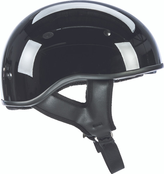 Fly Racing .357 Solid Half Helmet Black Md 73-8200-3