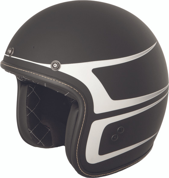 Fly Racing .38 Scallop Helmet Matte Black/White Lg 73-8234L