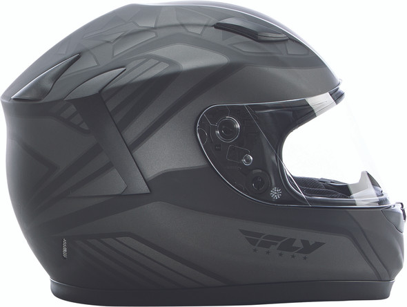 Fly Racing Conquest Mosaic Helmet Matte Black/Grey 2X 73-84202X