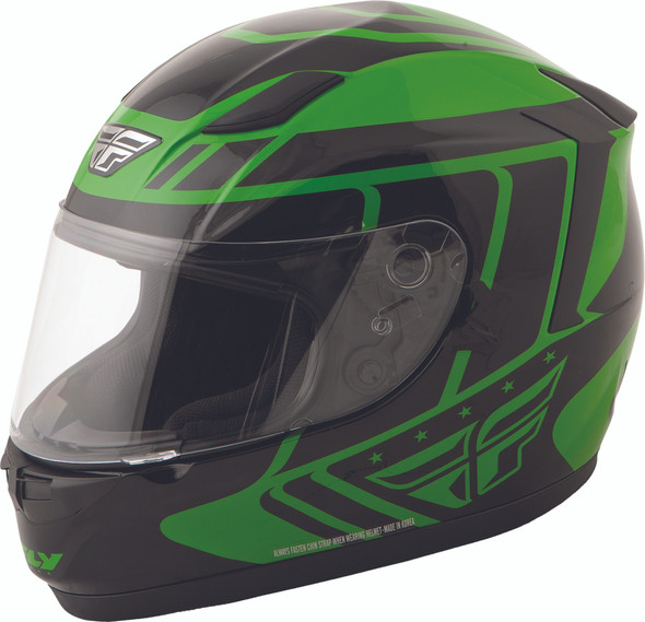 Fly Racing Conquest Retro Helmet Green/Black Lg 73-8415L
