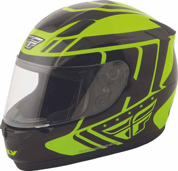 Fly Racing Conquest Retro Helmet Hi-Vis/Black Xl 73-8414X