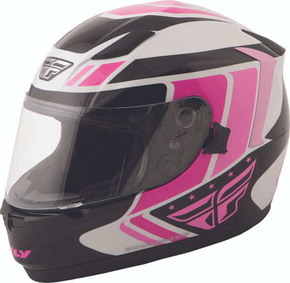 Fly Racing Conquest Retro Helmet Pink/Black/White Md 73-8419M