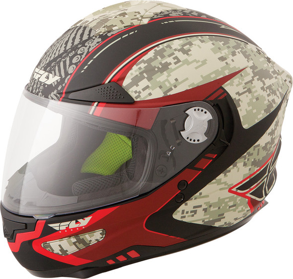 Fly Racing Luxx Camo Helmet Red Xl F73-8322X