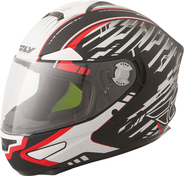 Fly Racing Luxx Shock Helmet Matte Black/White/Red Sm F73-8311S Ftc-1