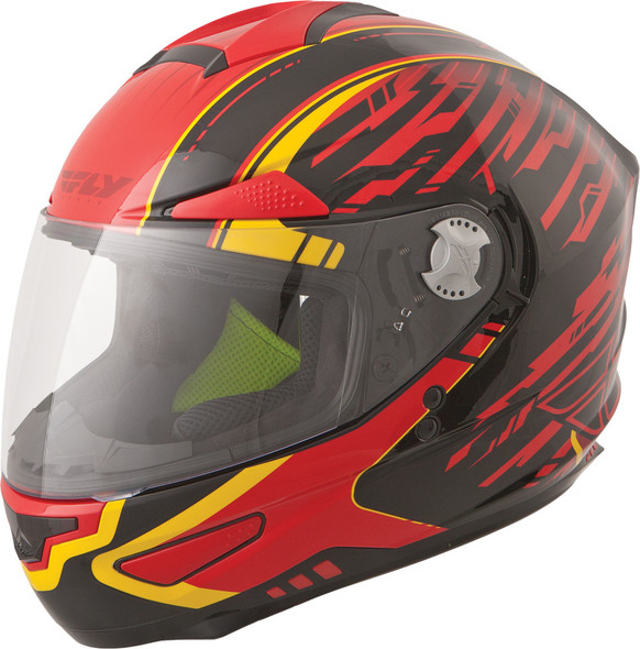 Fly Racing Luxx Shock Helmet Red/Black/Yellow Lg F73-8312L Tc-1