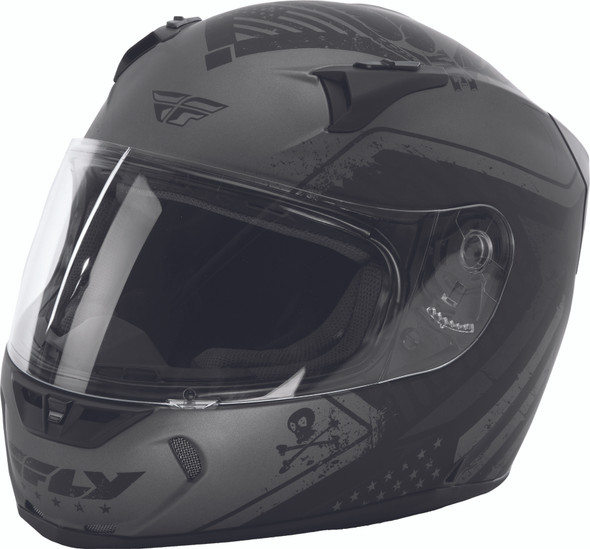 Fly Racing Revolt Patriot Helmet Matte Grey/Black Lg 73-8360L