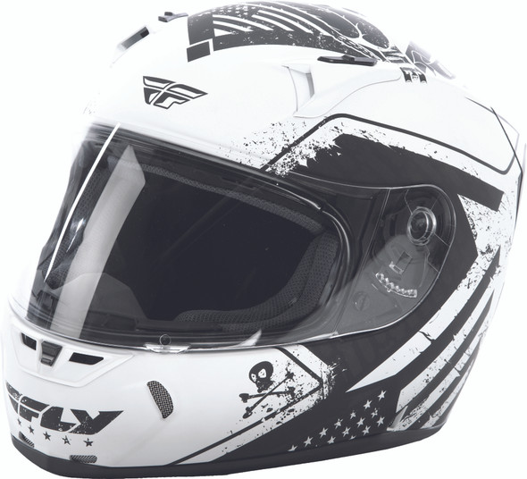 Fly Racing Revolt Patriot Helmet Matte White/Black Lg 73-8361L