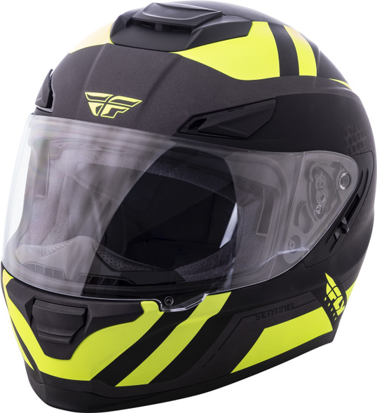 Fly Racing Sentinel Mesh Helmet Black/Hi-Vis Lg 73-8325L