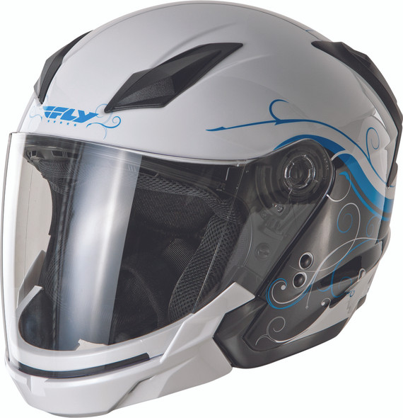 Fly Racing Tourist Cirrus Helmet White/Blue Md F73-8110~3
