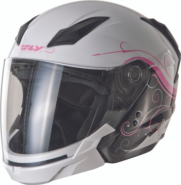Fly Racing Tourist Cirrus Helmet White/Pink Xl F73-8108~5