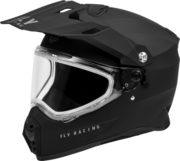 Fly Racing Trekker Cw Solid Helmet Dual Shld Matte Black Md 73-31364M