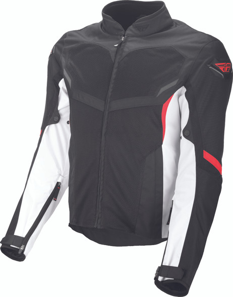 Fly Racing Airraid Mesh Jacket White/Black/Red 3X #6179 477-4066~7