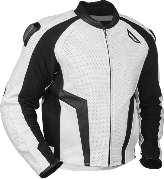 Fly Racing Apex Leather Jacket White Sz 54 #5948 478-701~54