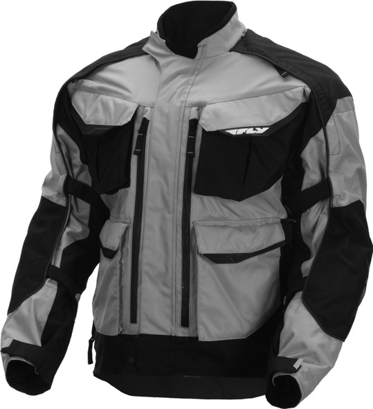 Fly Racing Terra TrEK 4 Jacket Silver/Black Lg #5958 477-2084~4