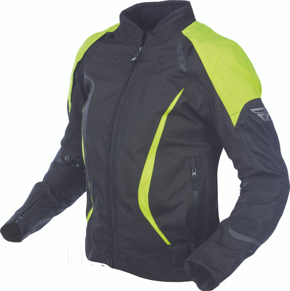 Fly Racing Women'S Butane Jacket Black/Yellow Sm #5958 477-7036~2