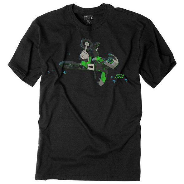 Factory Effex Fx Moto Kids Green Youth T-Shirt / Black (M) 19-83732