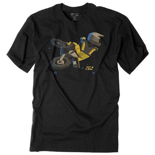 Factory Effex Fx Moto Kids Yellow Youth T-Shirt / Black (M) 19-83742