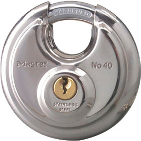 Master Lock Stainless Steel Round Padlock 2.75" 40Dpf