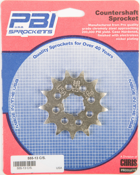 Pbi Front Cs Sprocket Steel 13T-520 Kaw/Suz/Yam 555-13